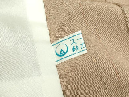 平和屋着物▽上質な小紋　単衣　変わり間道　鈴乃屋扱い　正絹　逸品　未使用　DABG9595sf
