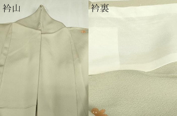 平和屋着物▽訪問着　単衣　友禅　陶器花文　正絹　逸品　DABG9597sf