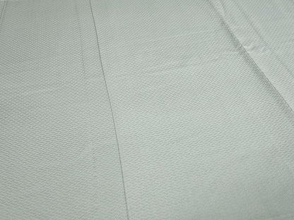 平和屋着物▽上質な色無地　単衣　檜垣地紋　灰青色　正絹　逸品　DABG9608sf