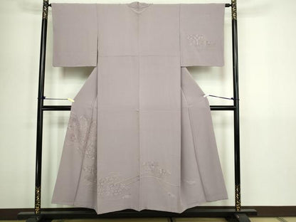平和屋着物▽中国三大刺繍　汕頭刺繍　スワトウ刺繍　総刺繍　訪問着　単衣　鳳凰更紗花文　正絹　逸品　DABG9623sf