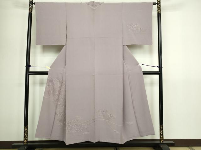 平和屋着物▽中国三大刺繍　汕頭刺繍　スワトウ刺繍　総刺繍　訪問着　単衣　鳳凰更紗花文　正絹　逸品　DABG9623sf