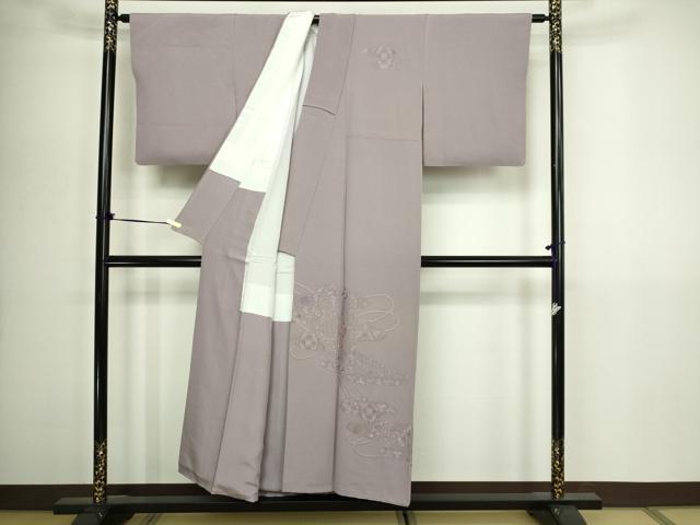 平和屋着物▽中国三大刺繍　汕頭刺繍　スワトウ刺繍　総刺繍　訪問着　単衣　鳳凰更紗花文　正絹　逸品　DABG9623sf