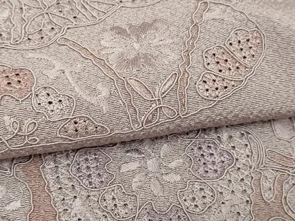 平和屋着物▽中国三大刺繍　汕頭刺繍　スワトウ刺繍　総刺繍　訪問着　単衣　鳳凰更紗花文　正絹　逸品　DABG9623sf