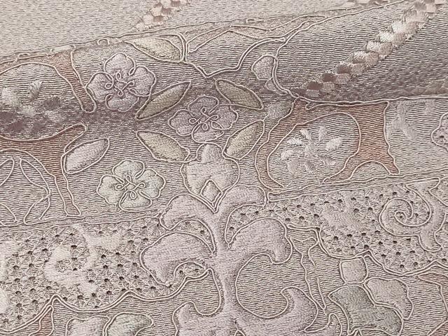平和屋着物▽中国三大刺繍　汕頭刺繍　スワトウ刺繍　総刺繍　訪問着　単衣　鳳凰更紗花文　正絹　逸品　DABG9623sf