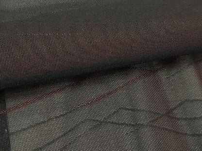 平和屋着物▽羽織　スリーシーズン　春夏秋　塵除け　重山文　黒地　正絹　逸品　DABG9625sf