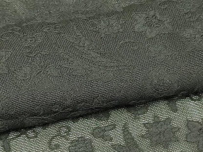 平和屋着物▽羽織　スリーシーズン　春夏秋　塵除け　花蝶文　黒地　正絹　逸品　DABG9706sf