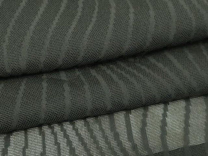 平和屋着物▽羽織　スリーシーズン　春夏秋　塵除け　変わり縞　黒地　正絹　逸品　DABG9707sf