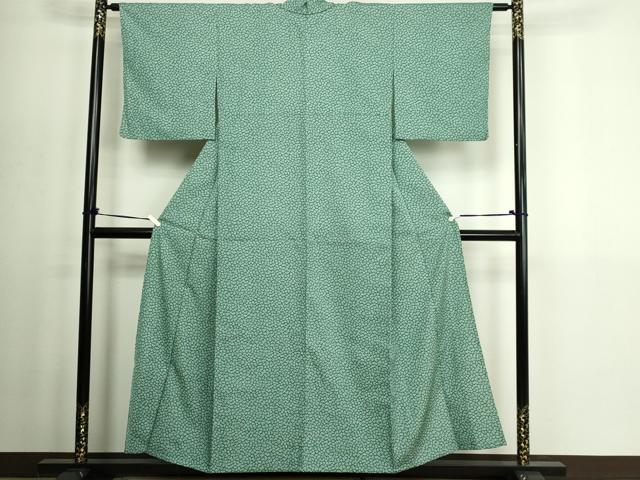 平和屋着物▽上質な小紋　単衣　小花尽くし文　正絹　逸品　DABG9711sf
