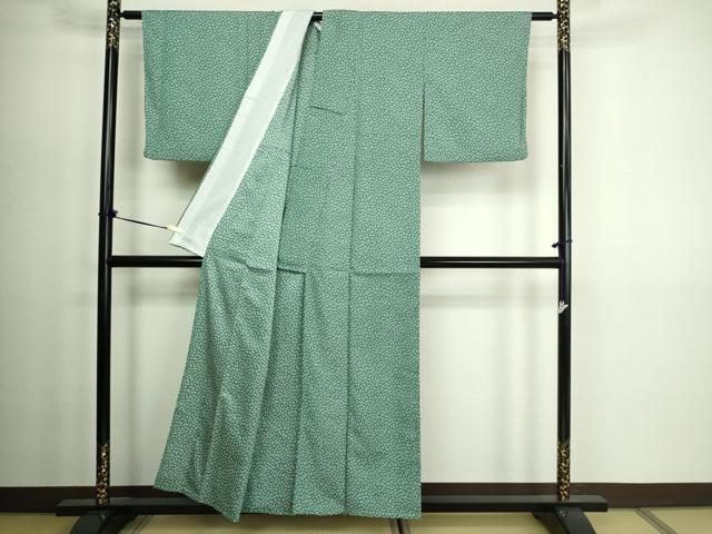 平和屋着物▽上質な小紋　単衣　小花尽くし文　正絹　逸品　DABG9711sf