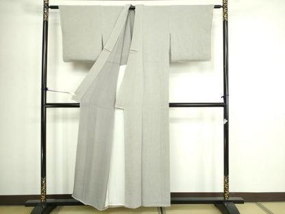 平和屋着物▽江戸小紋　単衣　鹿の子文　鬼しぼ縮緬　正絹　逸品　DABG9729sf