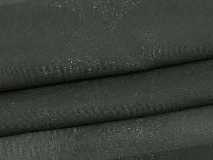 平和屋着物▽羽織　スリーシーズン　春夏秋　塵除け　枝葉文　黒地　銀糸　正絹　逸品　DABG9734sf