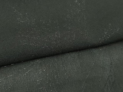 平和屋着物▽羽織　スリーシーズン　春夏秋　塵除け　枝葉文　黒地　銀糸　正絹　逸品　DABG9734sf