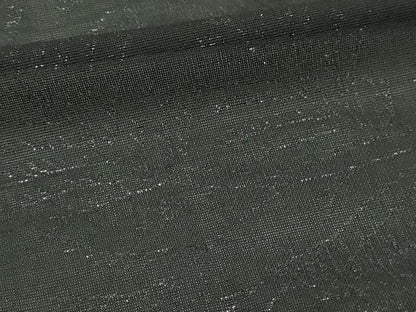 平和屋着物▽羽織　スリーシーズン　春夏秋　塵除け　枝葉文　黒地　銀糸　正絹　逸品　DABG9734sf
