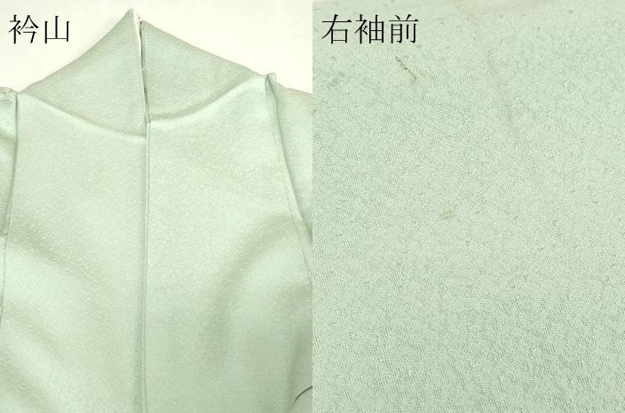 平和屋着物▽上質な色無地　単衣　霞地紋　薄雲鼠色　正絹　逸品　DABG9737sf