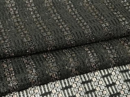 平和屋着物▽羽織　スリーシーズン　春夏秋　塵除け　間道　黒地　銀糸　松坂屋扱い　正絹　逸品　DABG9741sf