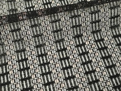平和屋着物▽羽織　スリーシーズン　春夏秋　塵除け　間道　黒地　銀糸　松坂屋扱い　正絹　逸品　DABG9741sf