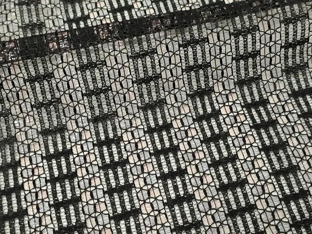 平和屋着物▽羽織　スリーシーズン　春夏秋　塵除け　間道　黒地　銀糸　松坂屋扱い　正絹　逸品　DABG9741sf