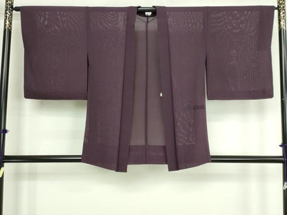 平和屋着物▽羽織　スリーシーズン　春夏秋　塵除け　ドロンワーク　枝葉文　正絹　逸品　DABG9744sf