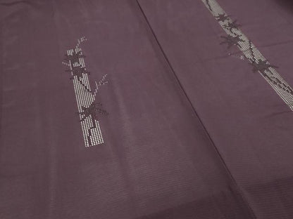 平和屋着物▽羽織　スリーシーズン　春夏秋　塵除け　ドロンワーク　枝葉文　正絹　逸品　DABG9744sf