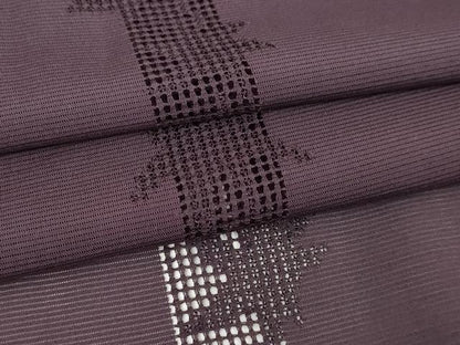 平和屋着物▽羽織　スリーシーズン　春夏秋　塵除け　ドロンワーク　枝葉文　正絹　逸品　DABG9744sf