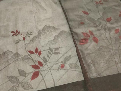 平和屋着物▽羽織　スリーシーズン　春夏秋　塵除け　枝葉文　正絹　逸品　DABG9746sf