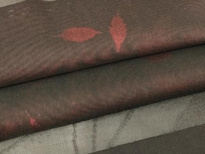 平和屋着物▽羽織　スリーシーズン　春夏秋　塵除け　枝葉文　正絹　逸品　DABG9746sf
