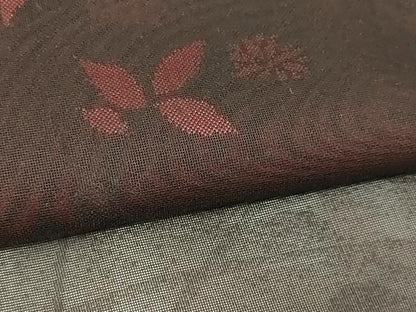 平和屋着物▽羽織　スリーシーズン　春夏秋　塵除け　枝葉文　正絹　逸品　DABG9746sf
