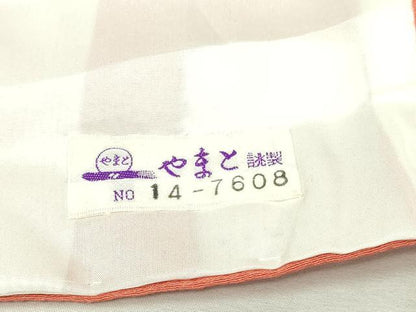 平和屋着物▽上質な色無地　単衣　作家物　真赭色　やまと誂製　正絹　逸品　未使用　DABG9763sf