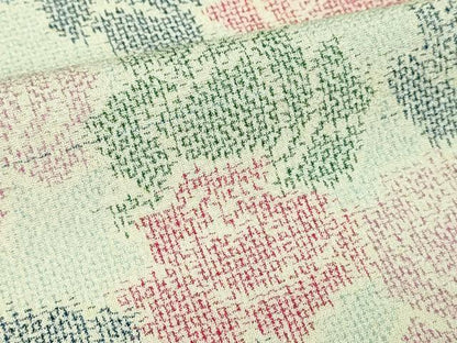平和屋着物▽本塩沢　単衣　舞花文　正絹　逸品　DABG9769sf