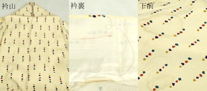 平和屋着物▽上質な小紋　単衣　変わり間道　正絹　逸品　DABG9772sf