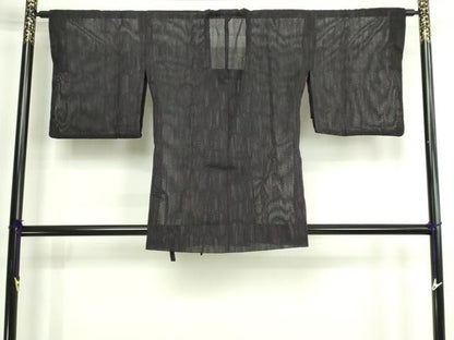 平和屋着物▽道行コート　スリーシーズン　春夏秋　塵除け　亀甲文　正絹　逸品　DABG9781sf