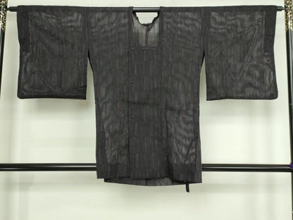 平和屋着物▽道行コート　スリーシーズン　春夏秋　塵除け　亀甲文　正絹　逸品　DABG9781sf