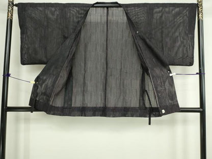 平和屋着物▽道行コート　スリーシーズン　春夏秋　塵除け　亀甲文　正絹　逸品　DABG9781sf