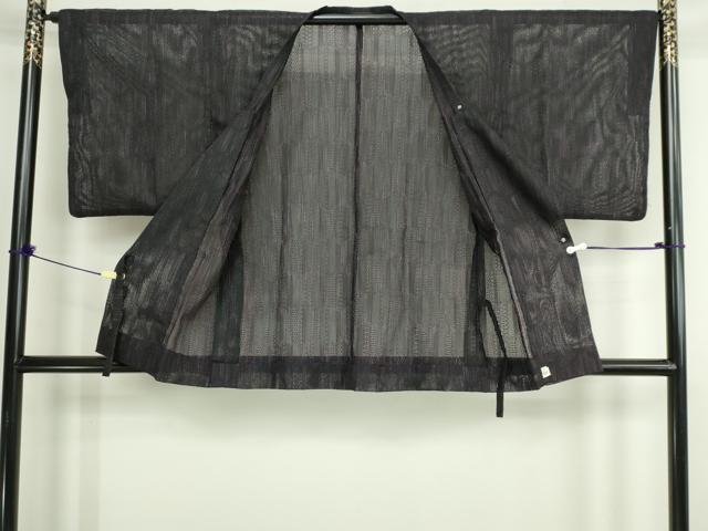 平和屋着物▽道行コート　スリーシーズン　春夏秋　塵除け　亀甲文　正絹　逸品　DABG9781sf
