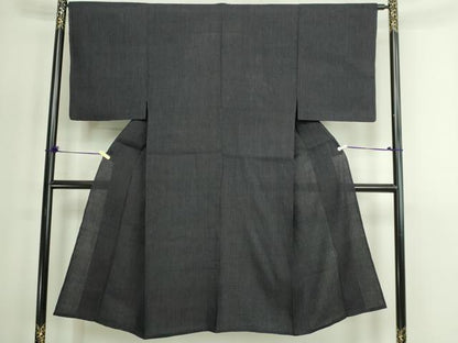 平和屋着物▽男性　紬　単衣　縞　正絹　逸品　DABG9782sf
