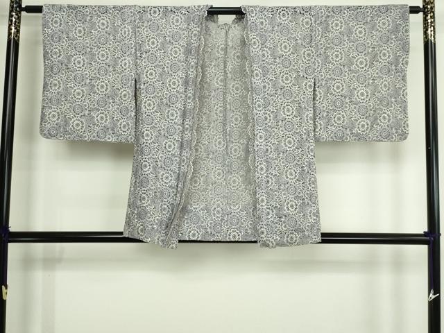 平和屋着物▽羽織　スリーシーズン　春夏秋　塵除け　総レース　花尽くし文　交織　DABG9785sf