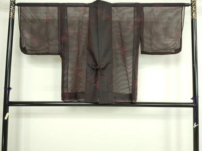 平和屋着物▽道中着　スリーシーズン　春夏秋　塵除け　霞文　正絹　逸品　DABG9788sf