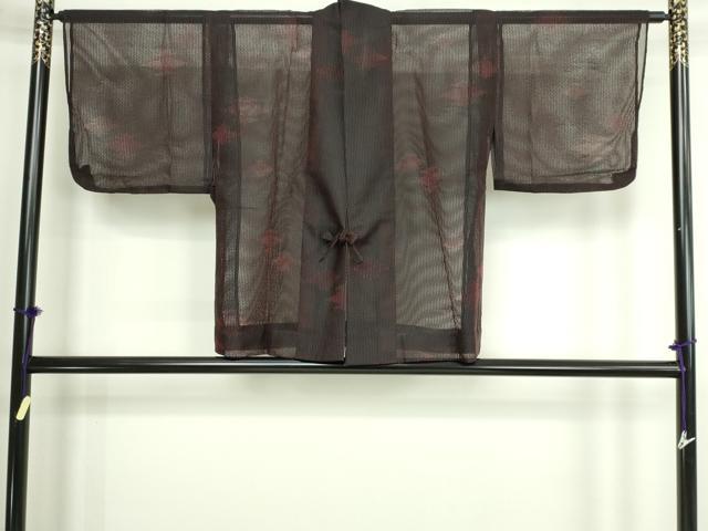 平和屋着物▽道中着　スリーシーズン　春夏秋　塵除け　霞文　正絹　逸品　DABG9788sf