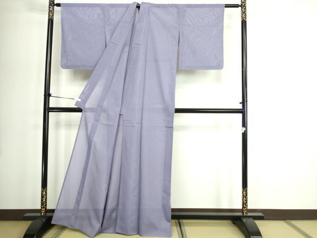 平和屋着物＊夏物　色無地　絽　藤紫色　洗える着物　DABG9811sf