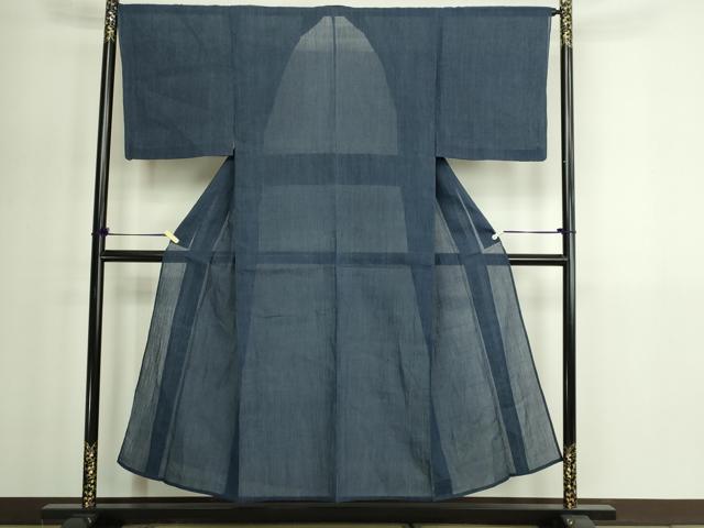 平和屋着物＊夏物 男性 本場小千谷ちぢみ 格子 麻 逸品 DABG9814sf