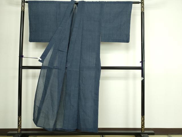 平和屋着物＊夏物 男性 本場小千谷ちぢみ 格子 麻 逸品 DABG9814sf
