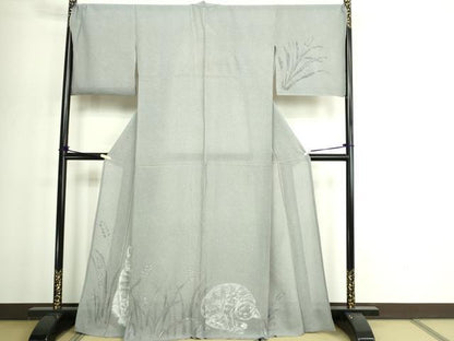 平和屋着物＊夏物　訪問着　絽　猫　正絹　逸品　DABG9817sf