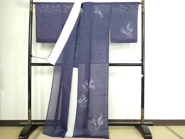 平和屋着物＊夏物　訪問着　草花紋紗　正絹　逸品　DABG9821sf