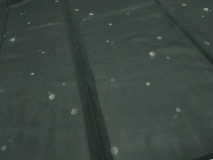 平和屋着物＊夏物　本場大島紬　夏大島　霞文　黒地　正絹　逸品　DABG9823sf