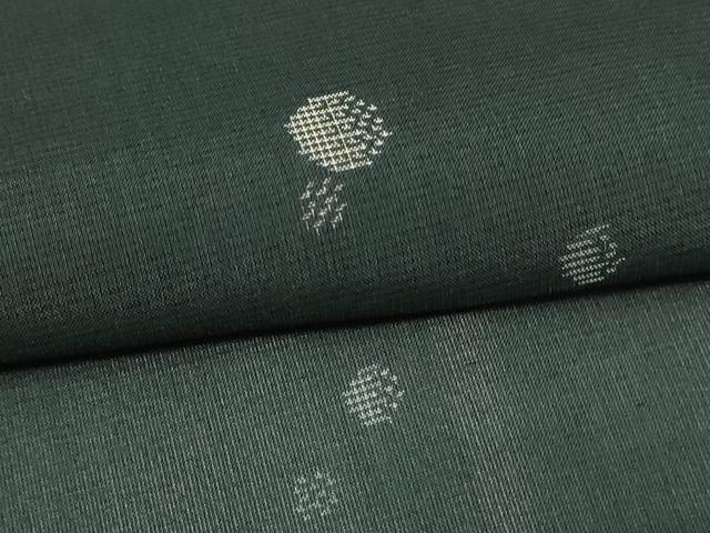 平和屋着物＊夏物　本場大島紬　夏大島　霞文　黒地　正絹　逸品　DABG9823sf