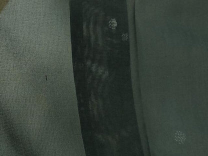 平和屋着物＊夏物　本場大島紬　夏大島　霞文　黒地　正絹　逸品　DABG9823sf