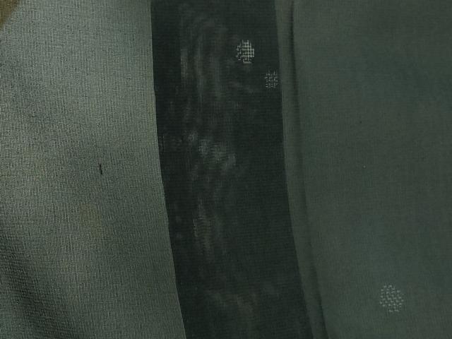 平和屋着物＊夏物　本場大島紬　夏大島　霞文　黒地　正絹　逸品　DABG9823sf