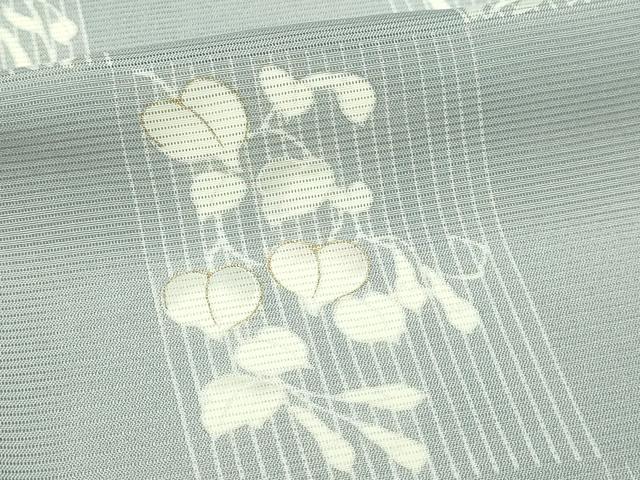 平和屋着物＊夏物　訪問着　絽　草花文　暈し染め　金彩　正絹　逸品　DABG9824sf