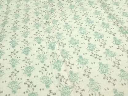 平和屋着物＊夏物　本場小千谷縮　草花文　麻　逸品　DABG9826sf