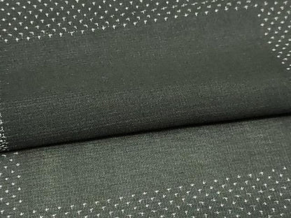 平和屋着物＊夏物　本場大島紬　夏大島　格子　黒地　正絹　逸品　DABG9830sf